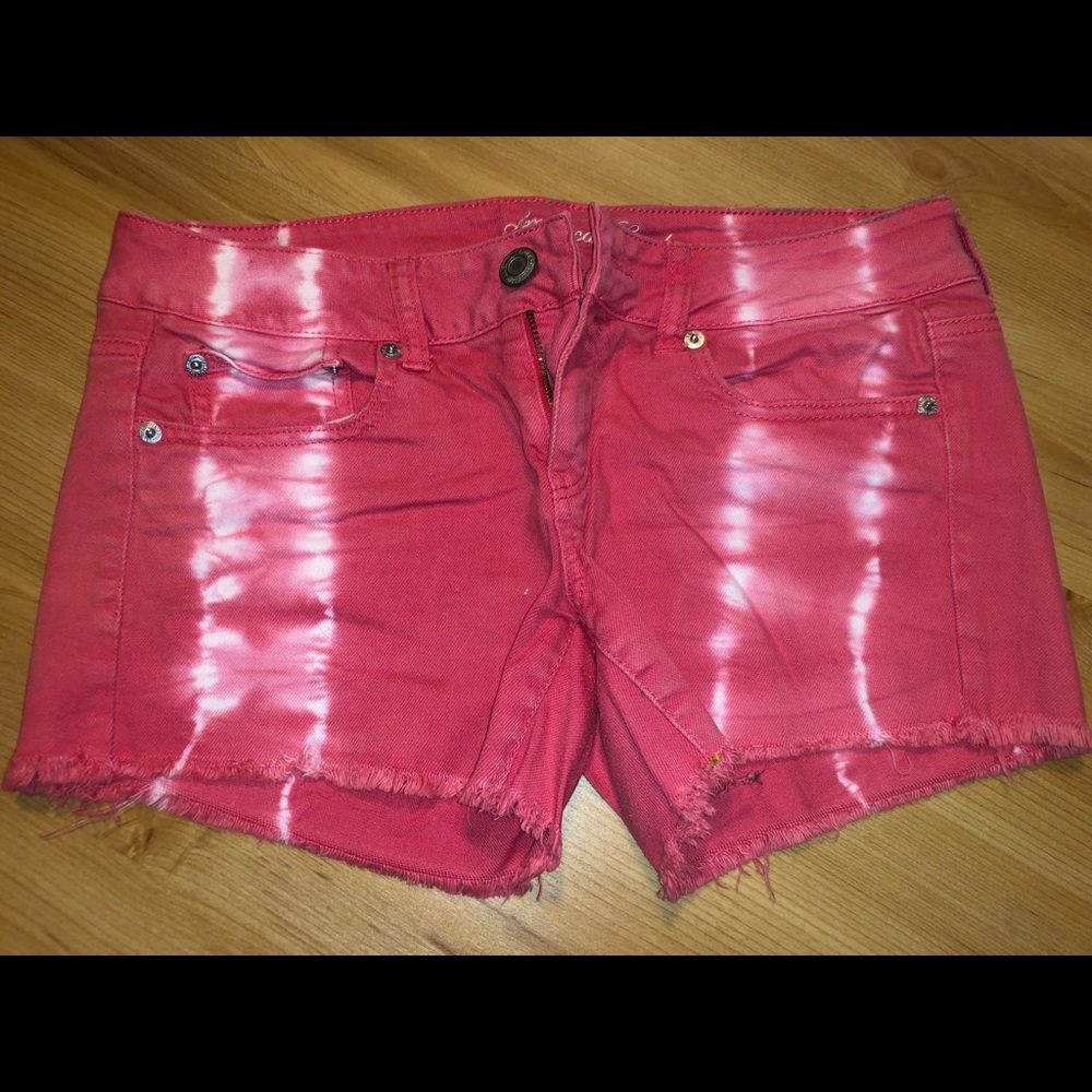 American Eagle Pink/red size 8 shorts. Like new